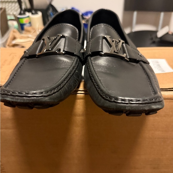 Louis Vuitton Black Leather Slip-On Loafers main image 5